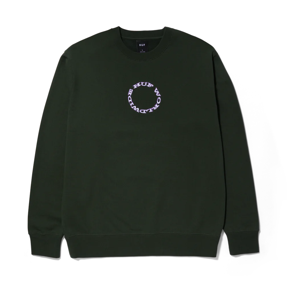 Huf Hard Note Crewneck Hunter Green