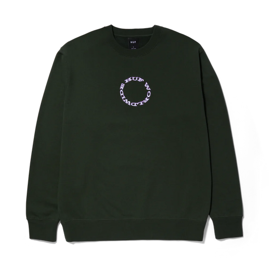 Huf Hard Note Crewneck Hunter Green