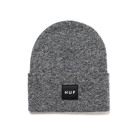 HUF Melange Box Logo Beanie Black
