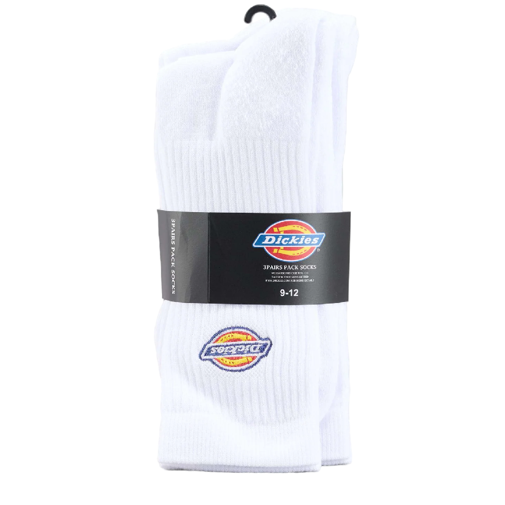 Dickies Valley Grove Socks White 3 Pack