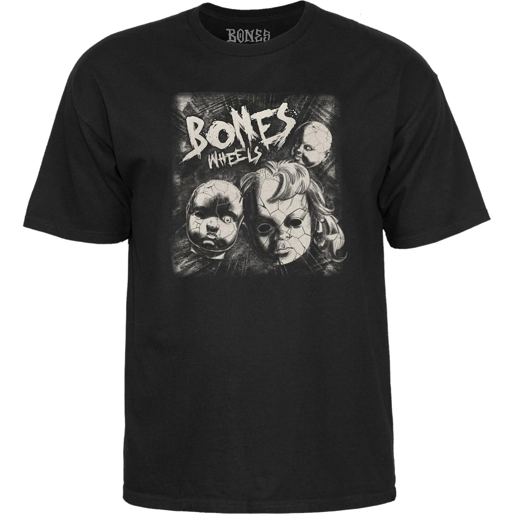 Bones Wheels Dollhouse Black T-Shirt