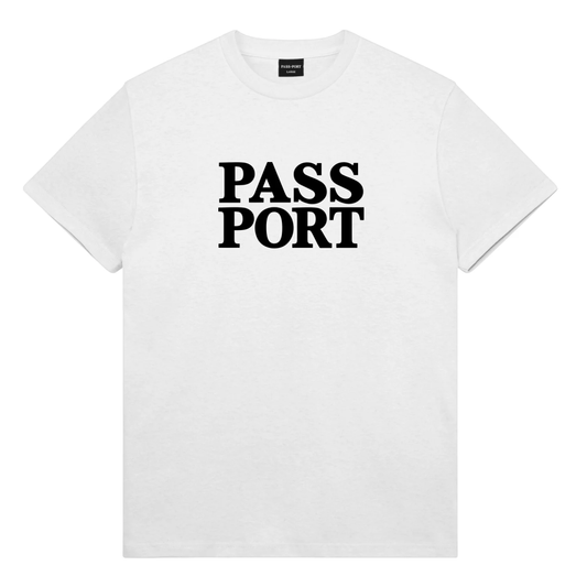 Pass~Port Official Stacked White T-Shirt