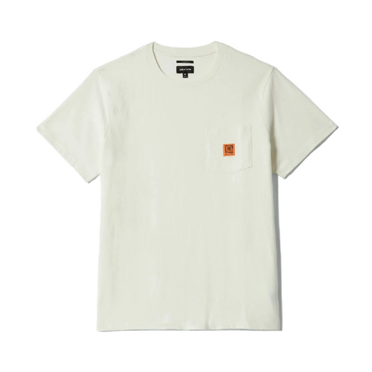 Brixton Union Heavyweight Boxy Pocket Off White T-Shirt