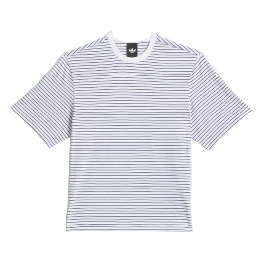 Adidas Yarn Dye White/Dark Blue T-Shirt