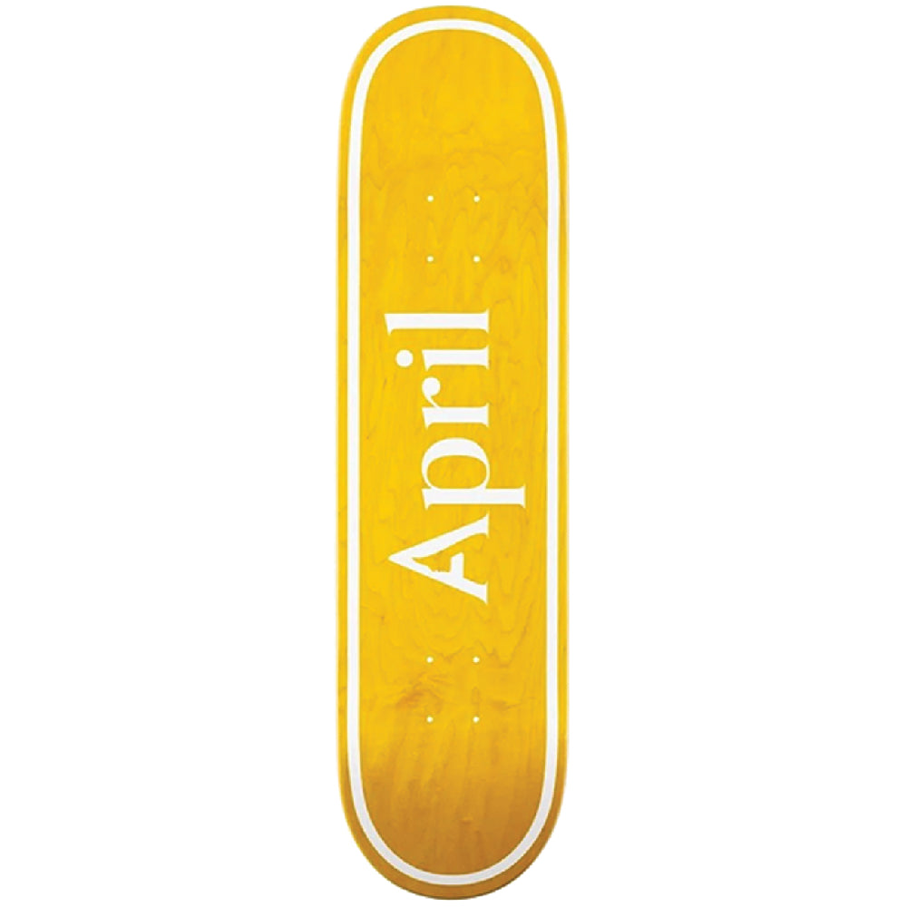 April Yellow OG Logo Deck 8.38 – The Skateboard Shop
