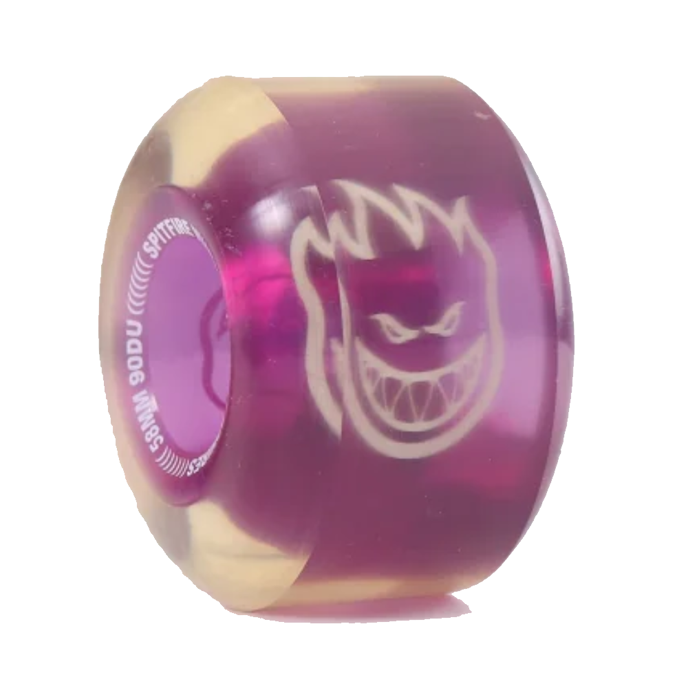 Spitfire Sapphire 90DU 58MM Clear Purple Wheels