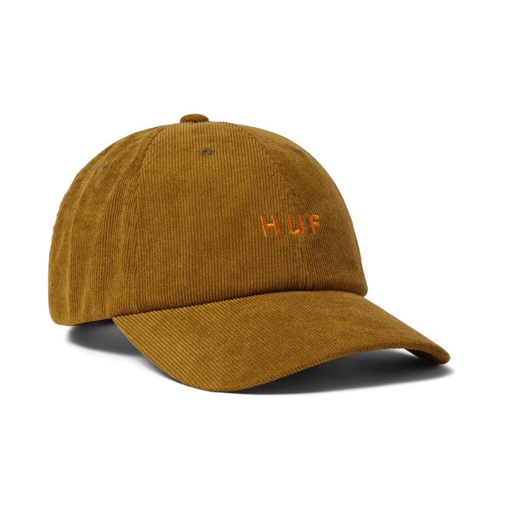Huf OG Corduroy 6 Panel Curved Hat Moss