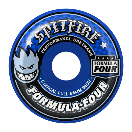 Spitfire Conical Full Formula Four 99D Blue Wheels 56mm