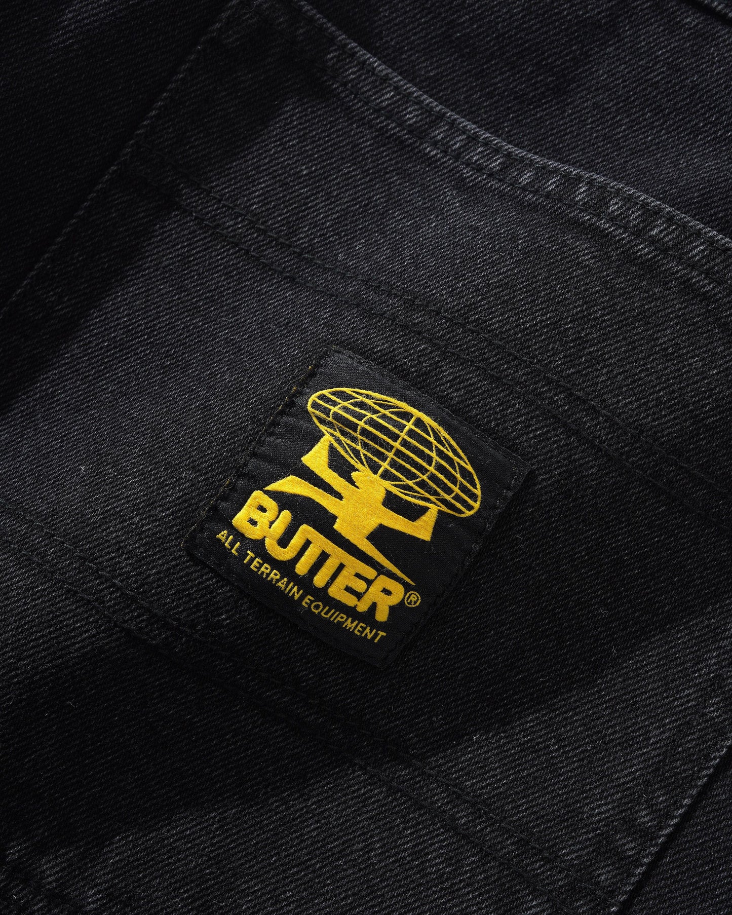 Butter Goods Patch Pocket Denim Shorts Faded Black