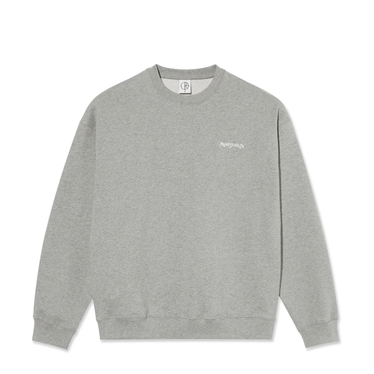 Polar Surf Logo Dave Crewneck Heather Grey