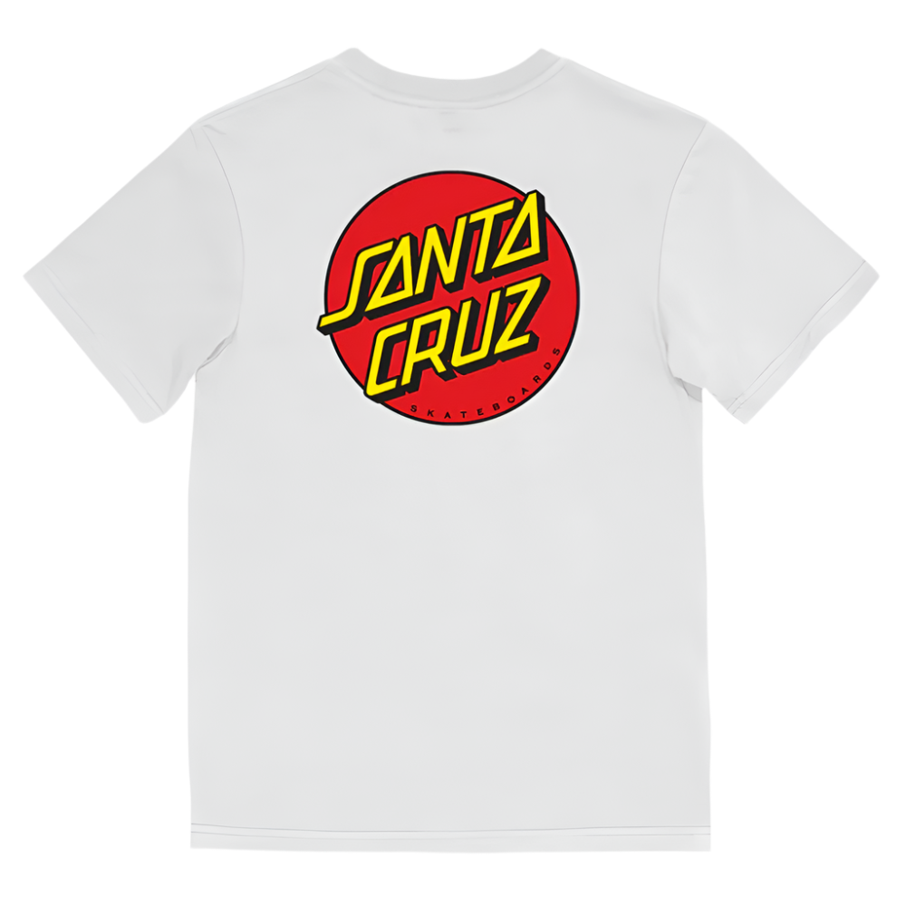 Santa Cruz Youth Classic Dot Chest T-Shirt White