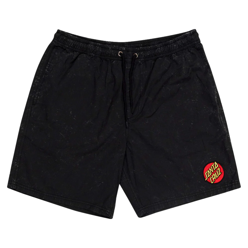 Santa Cruz Classic Dot Cruizer 7.5" Regular Fit Beach Shorts Black
