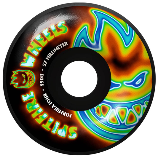 Spitfire Formular Four Classic Radioactive Big Head Wheels Black 57mm