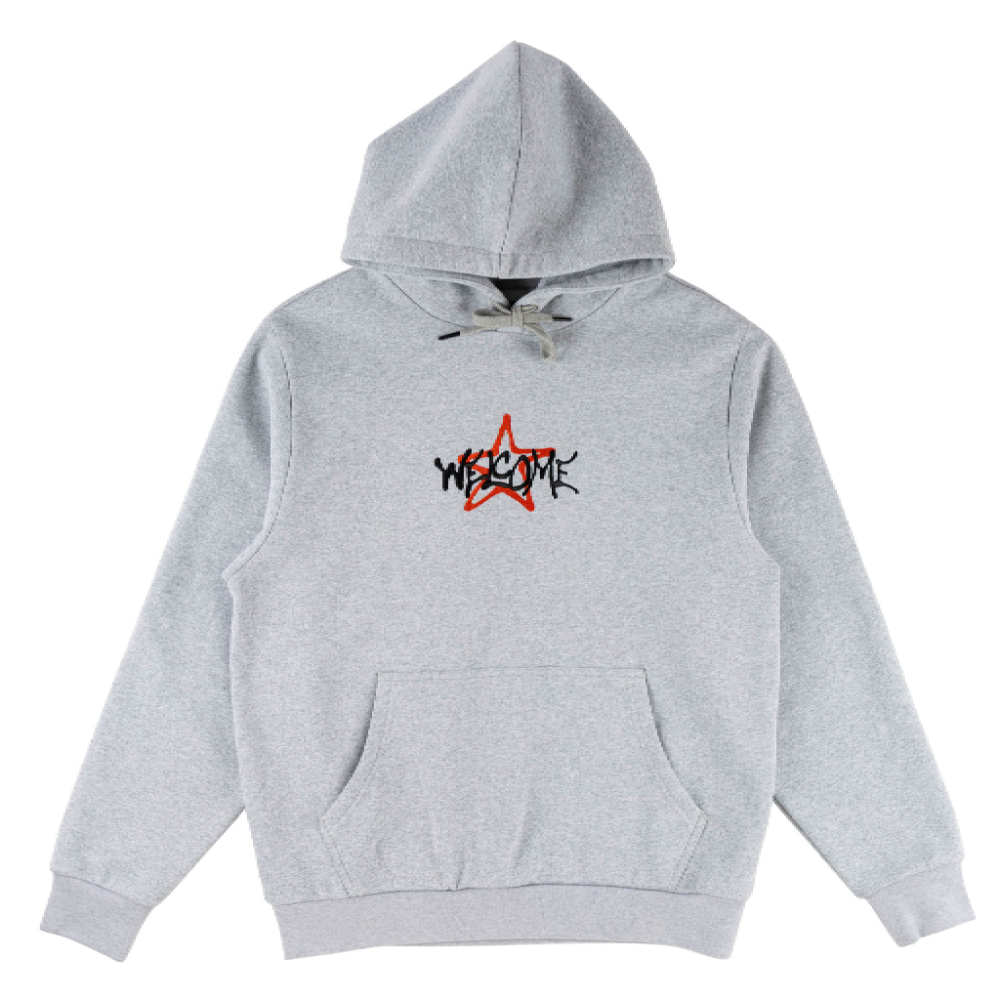 Welcome Sirius Pigment Dyed Hoodie Heather The Skateboard Shop