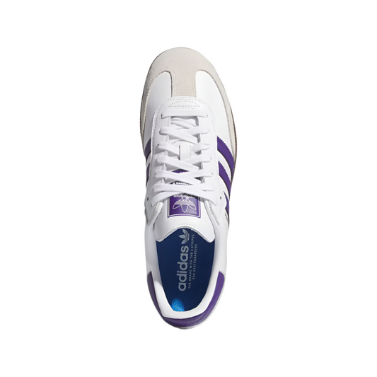 adidas Samba ADV Cloud White/Collegiate Purple/Gold Metallic, view 2