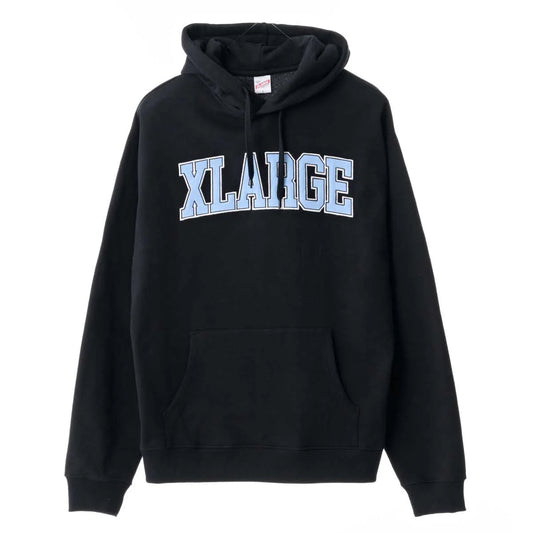 XLarge Satin College Hoodie Black