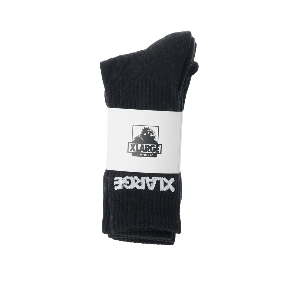 XLarge 91 Sock 3 Pack Black