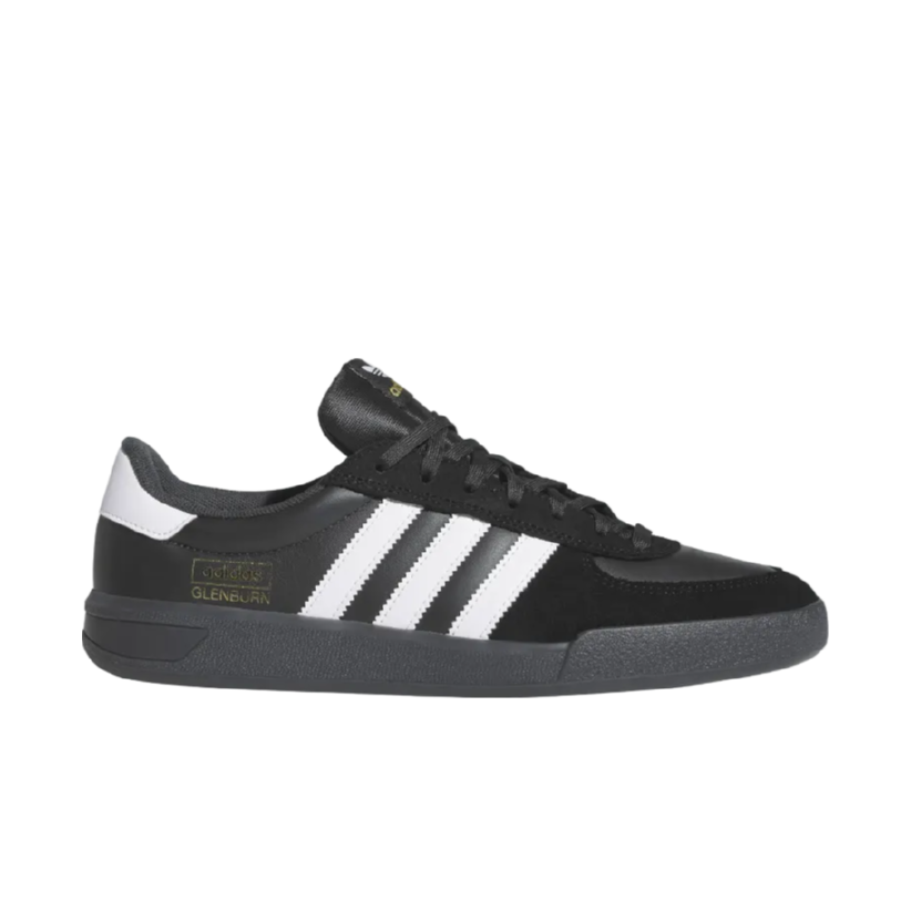 adidas Glenburn Black/White/Carbon — skate shoes