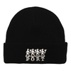 Pass~Port 4 Flowers Organic CottonBlack Beanie