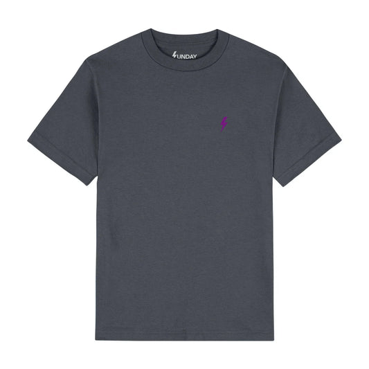 Sunday Embroidered Logo T-shirt Charcoal