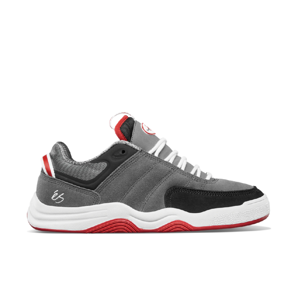 éS Evant X TJ Rogers Grey/Black/Red — skate shoes