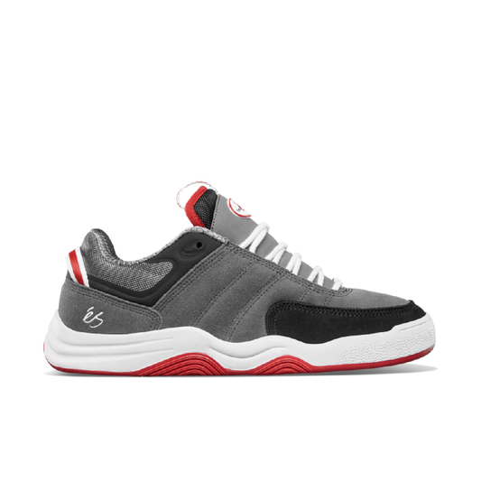 éS Evant X TJ Rogers Grey/Black/Red — skate shoes