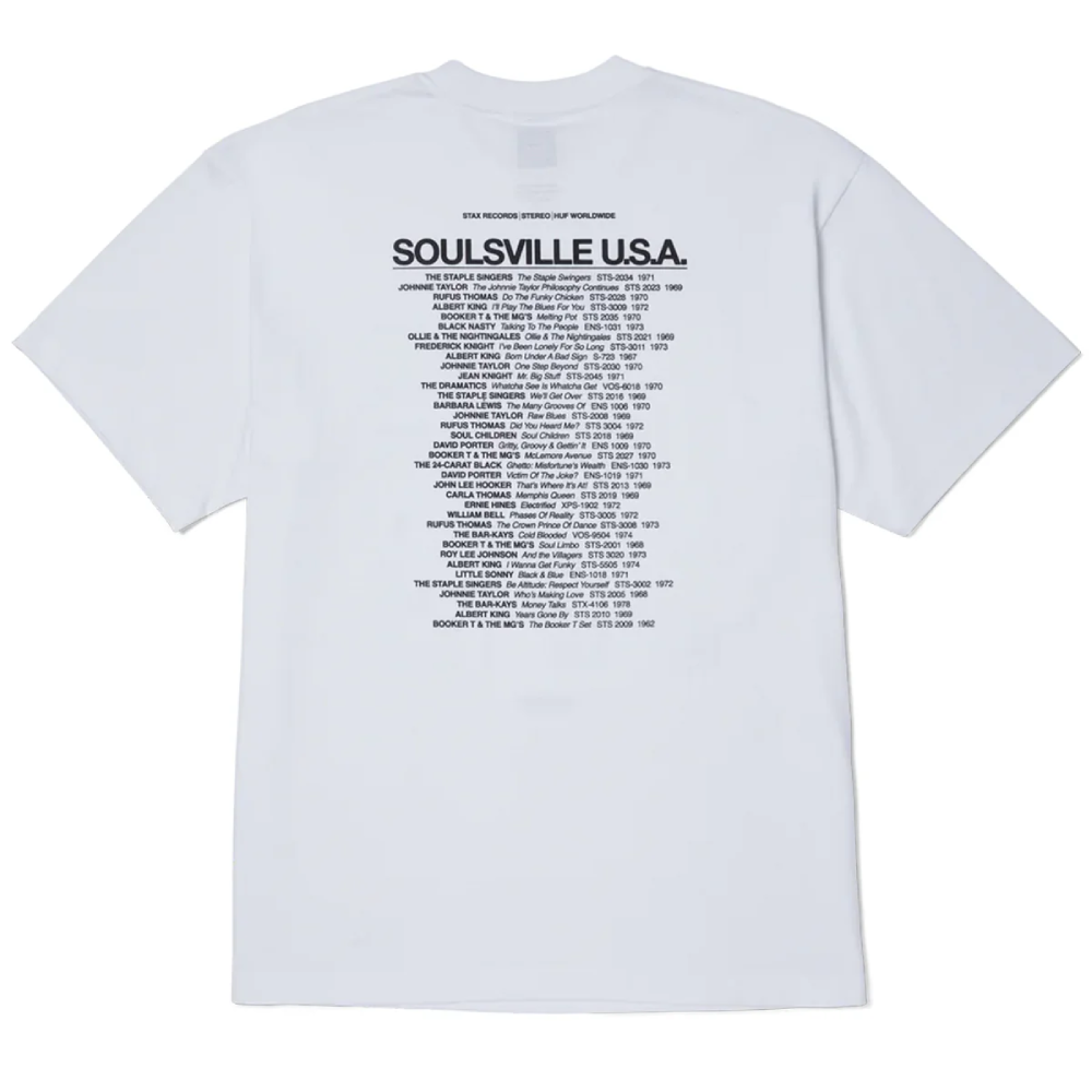 Huf X Stax Soulsville USA T-Shirt White