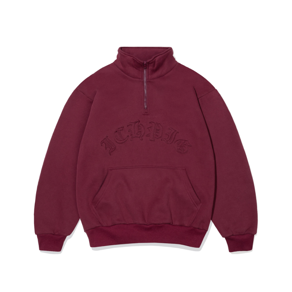 Ichpig Landmark 1/4 Zip Dark Maroon