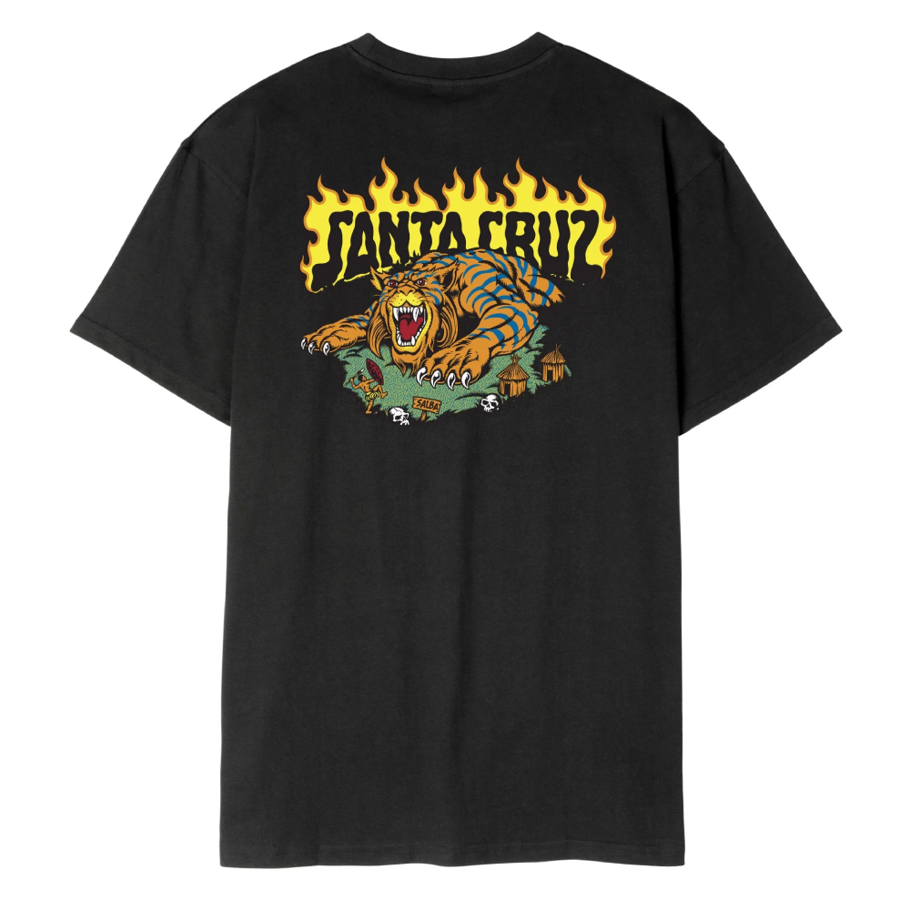 Santa Cruz Salba Tiger Redux Box Fit T-Shirt Black