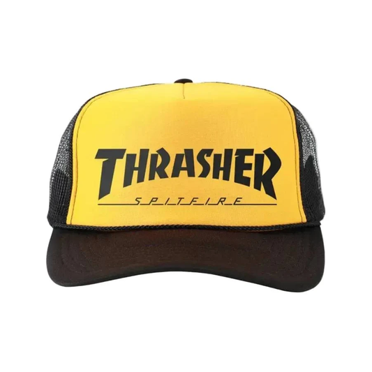 Thrasher X Spitfire Trucker Hat Black/Gold