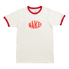 Baker Sprayed Oval Ringer White Tee