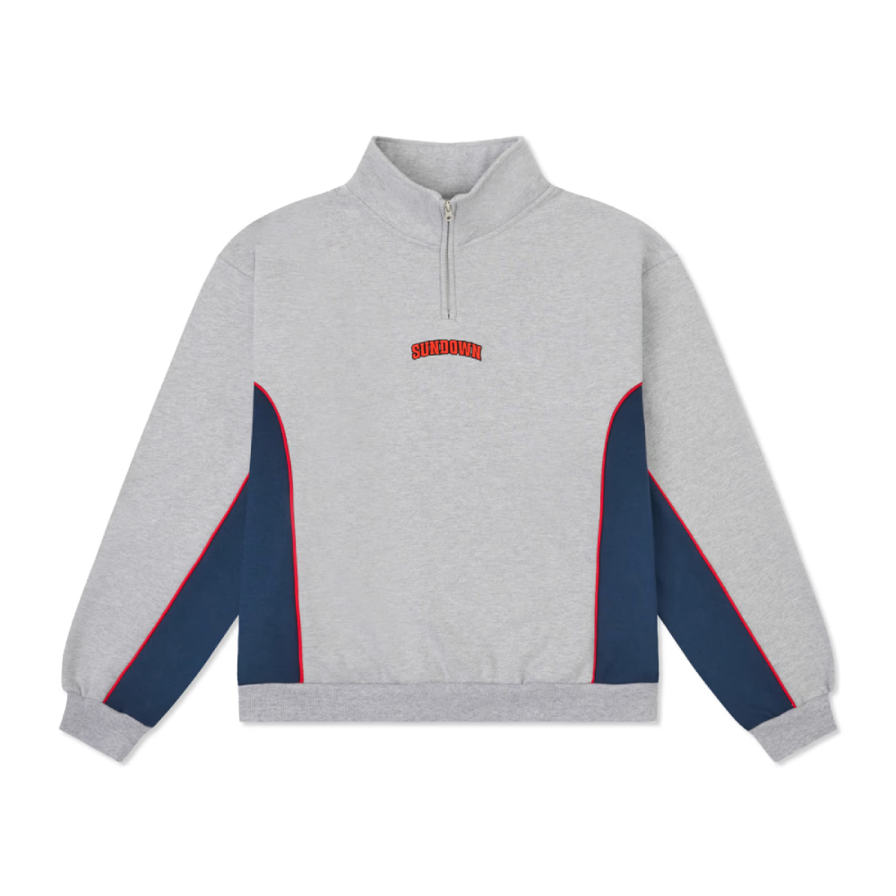 Come Sundown - Sundown Quarter Zip Fleece Grey/Navy