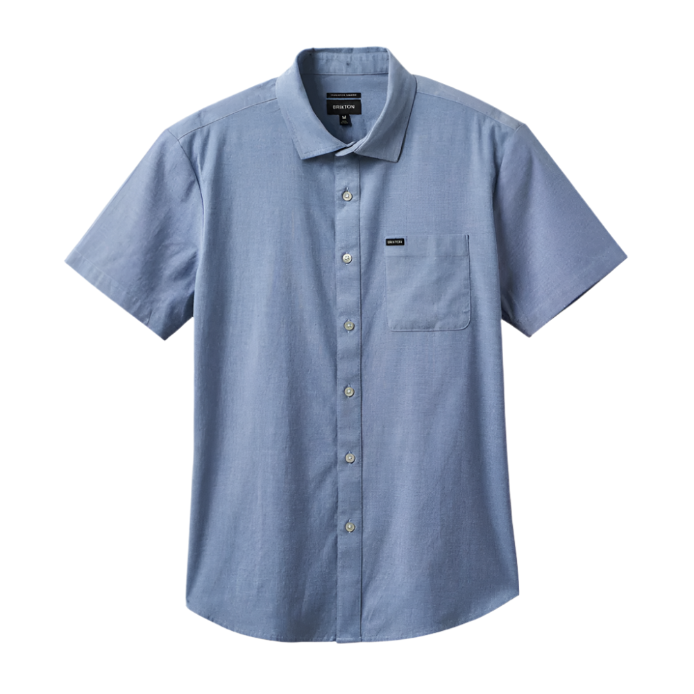 Brixton Charter Oxford S/S Woven Shirt Light Blue Chambray