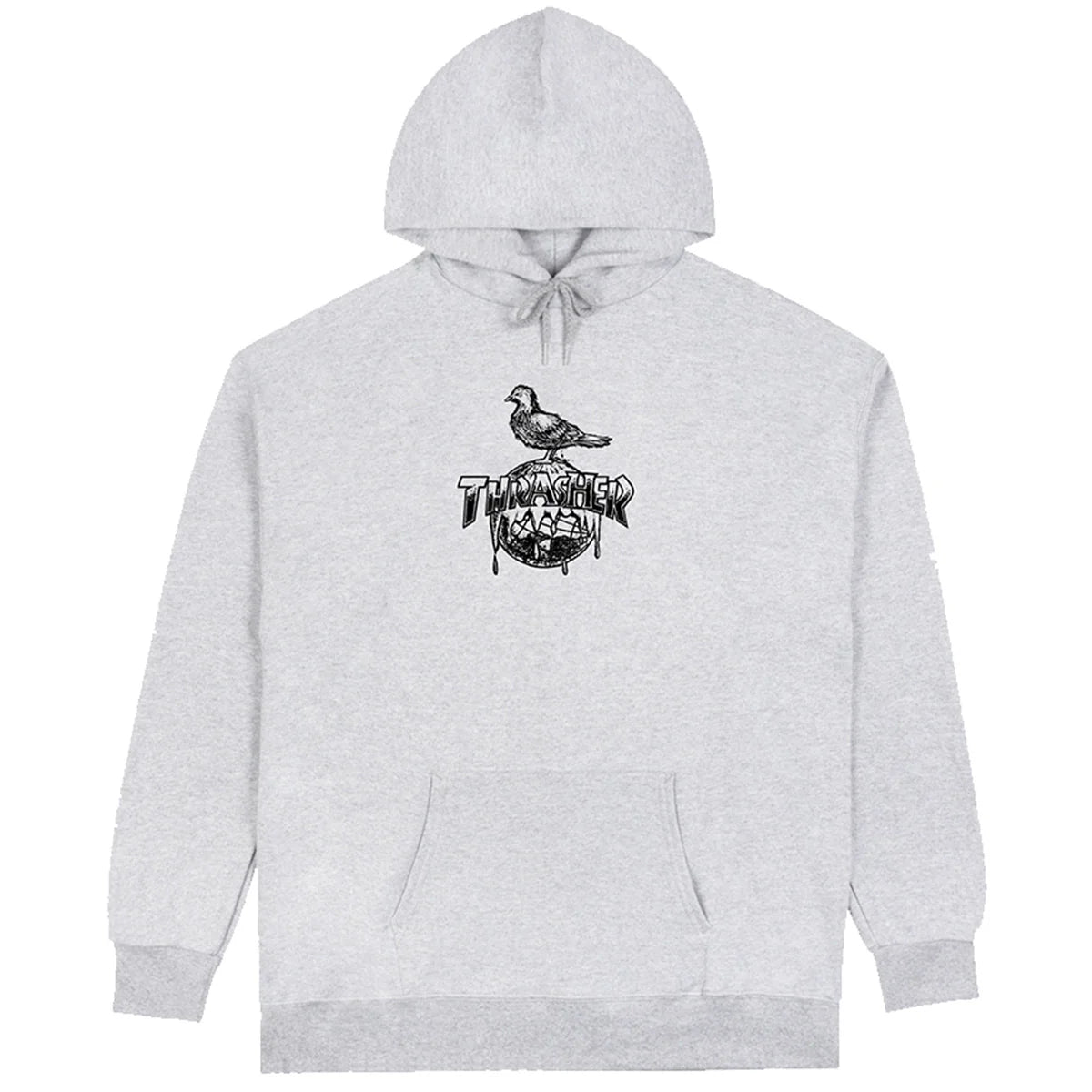 Thrasher x Antihero Cover The Earth Hoodie Ash Grey