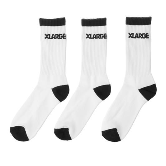 XLarge 91 Sock 3 Pack White