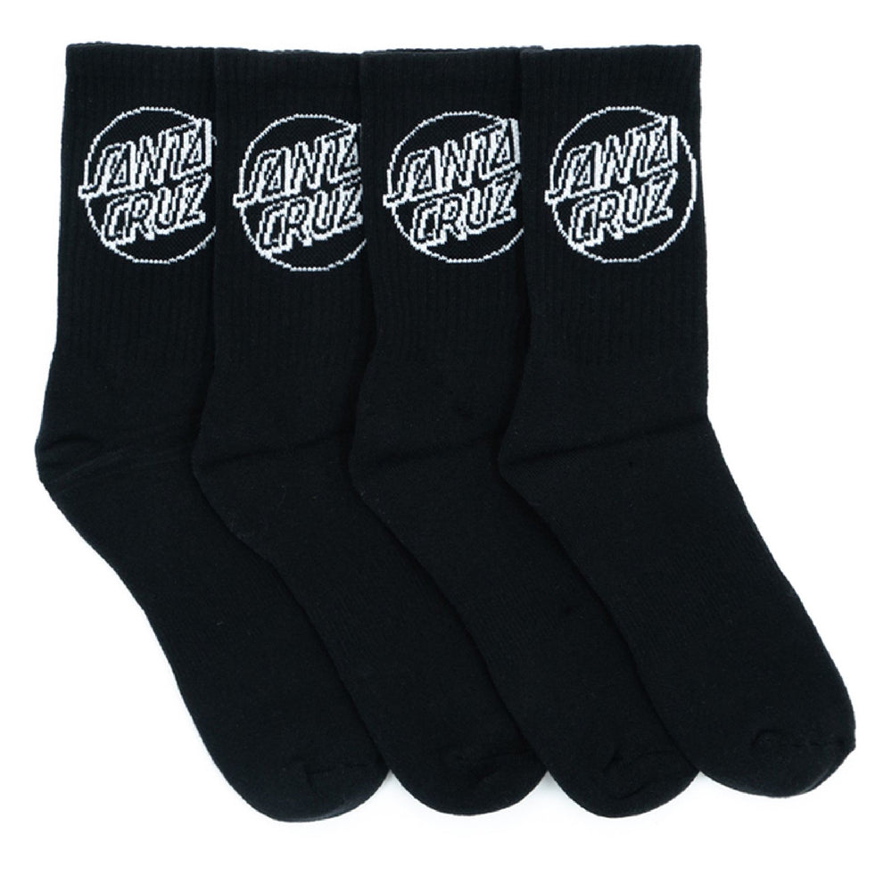 Santa Cruz Opus Dot Socks 4PK Black