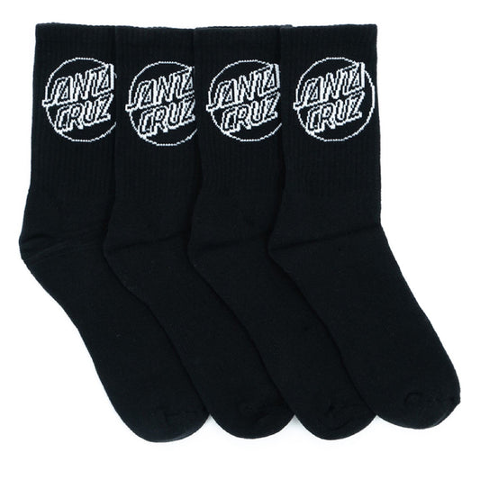 Santa Cruz Opus Dot Socks 4PK Black