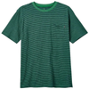 Brixton Hilt Slub Pocket Knit T-Shirt Kelly Green/Navy