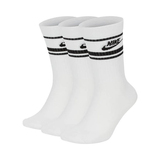 Nike SB Everyday Cush Stripe Crew Socks 3 Pack White