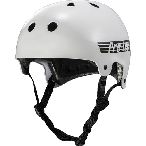 Protec Old School Certified Helmet Gloss White