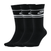 Nike SB Everyday Cush Stripe Crew Socks 3 Pack Black