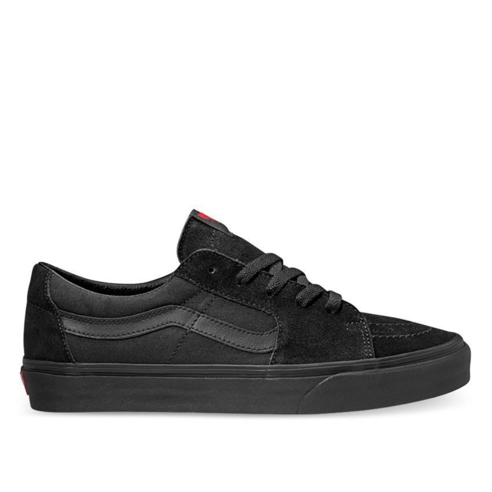 vans all black low top